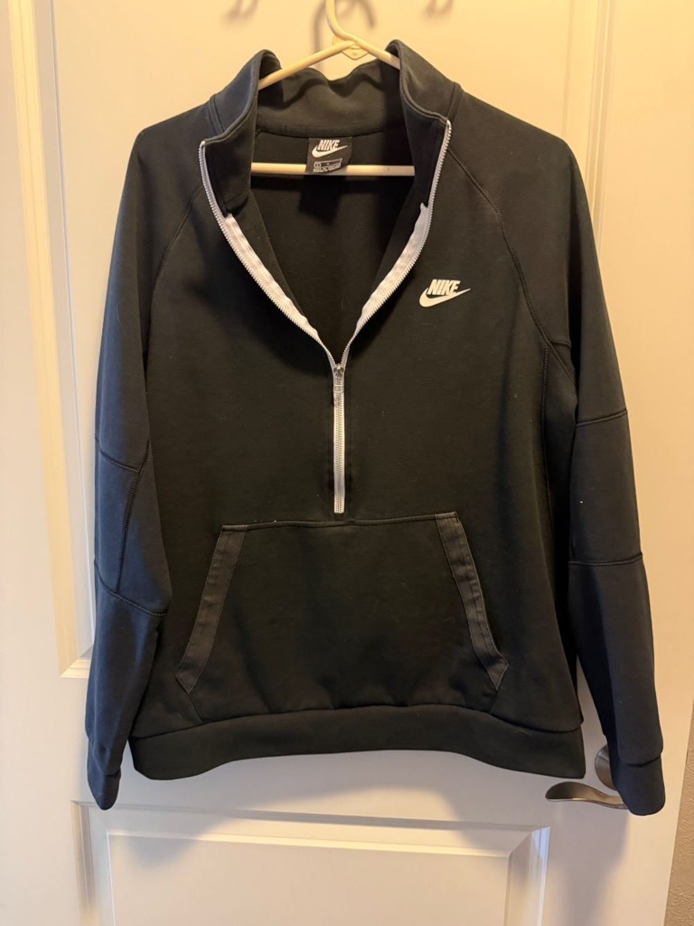 Nike Black Crewneck Sweatshirt with White Logo Tag